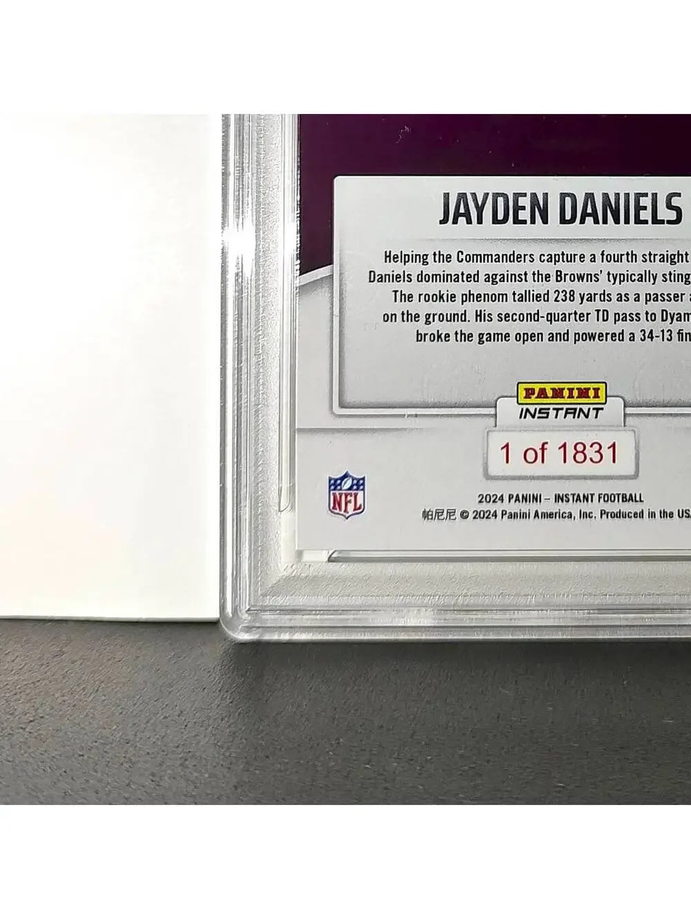 Jayden Daniels Rookie 2024 Panini Instant NFL #70 PSA 10 Gem Mint